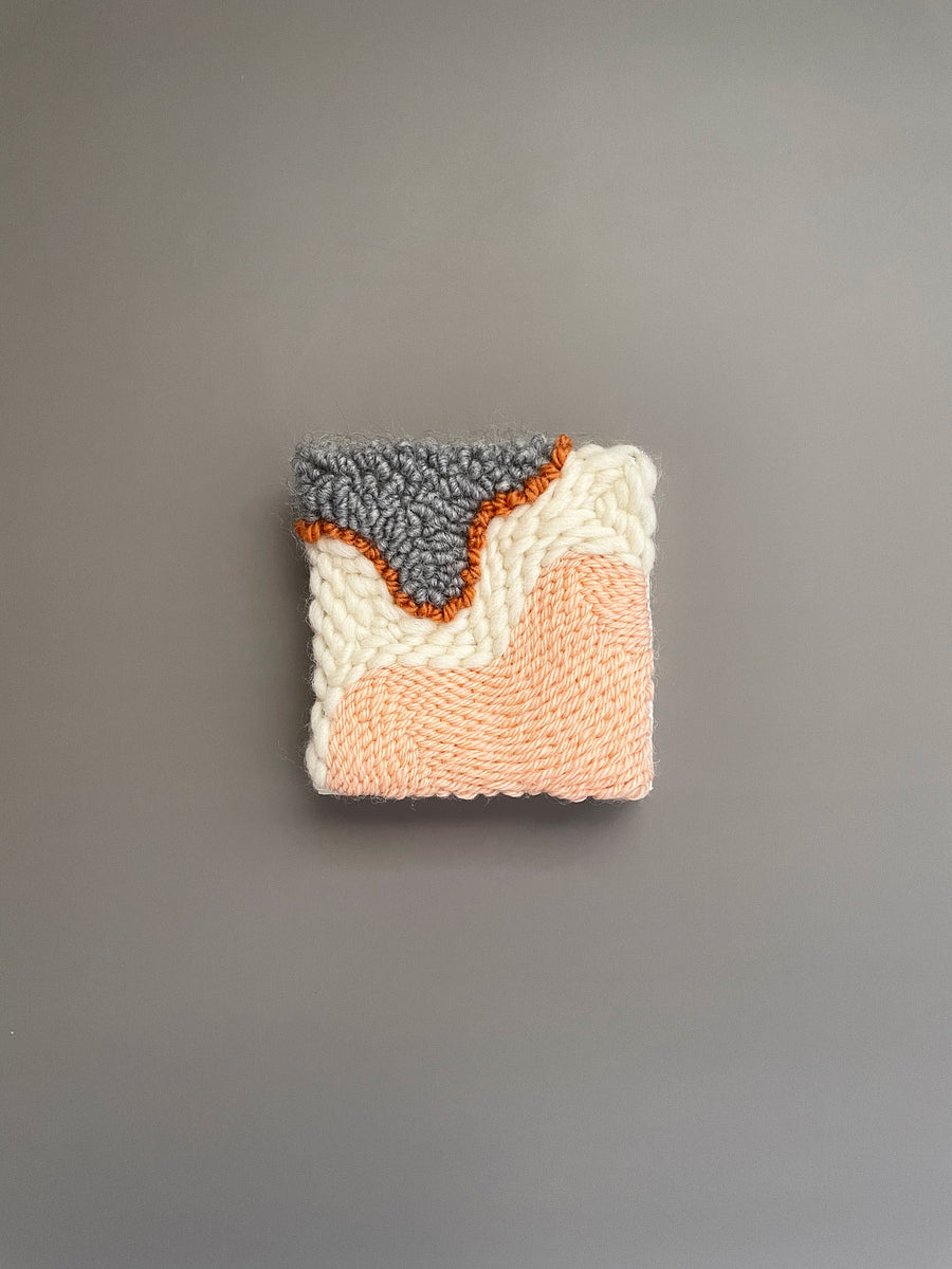 Mini Grey/Terracotta/Cream/Peach Abstract