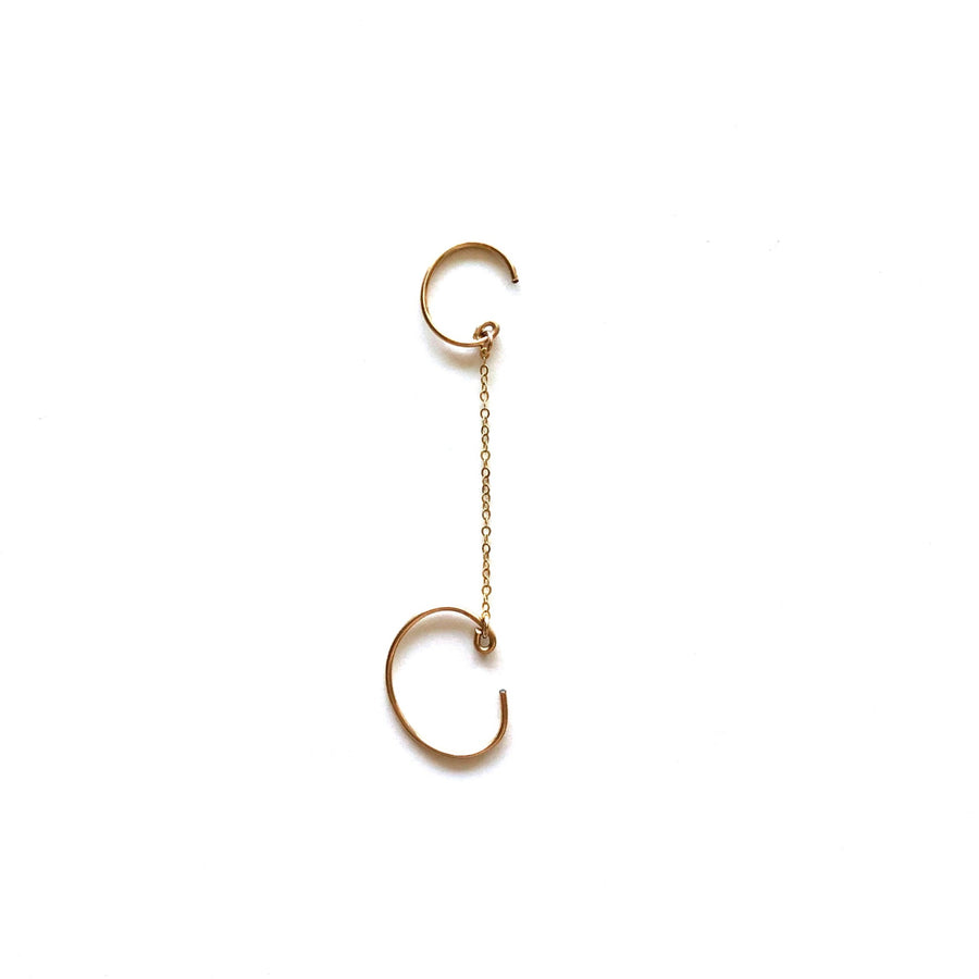 Lobe Cuff Chain Single Earring (individually sold)